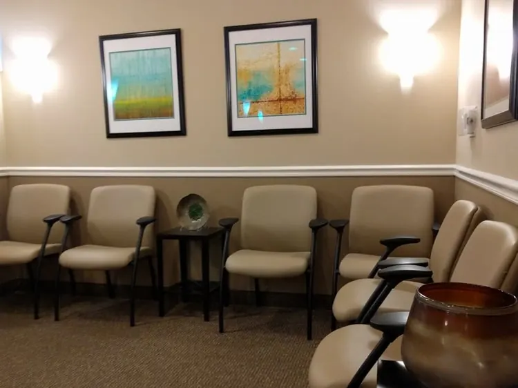 The waiting room at Westfield Dental Associates on Hillcrest Avenue.